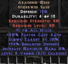 d2r arachnid mesh worth.